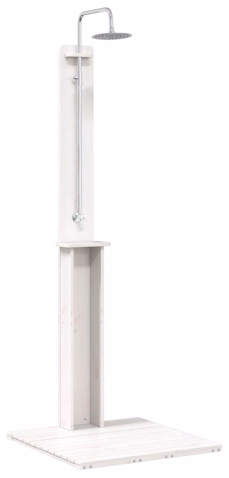 Doccia da esterno 206 cm Legno massello di pino e acciaio inox