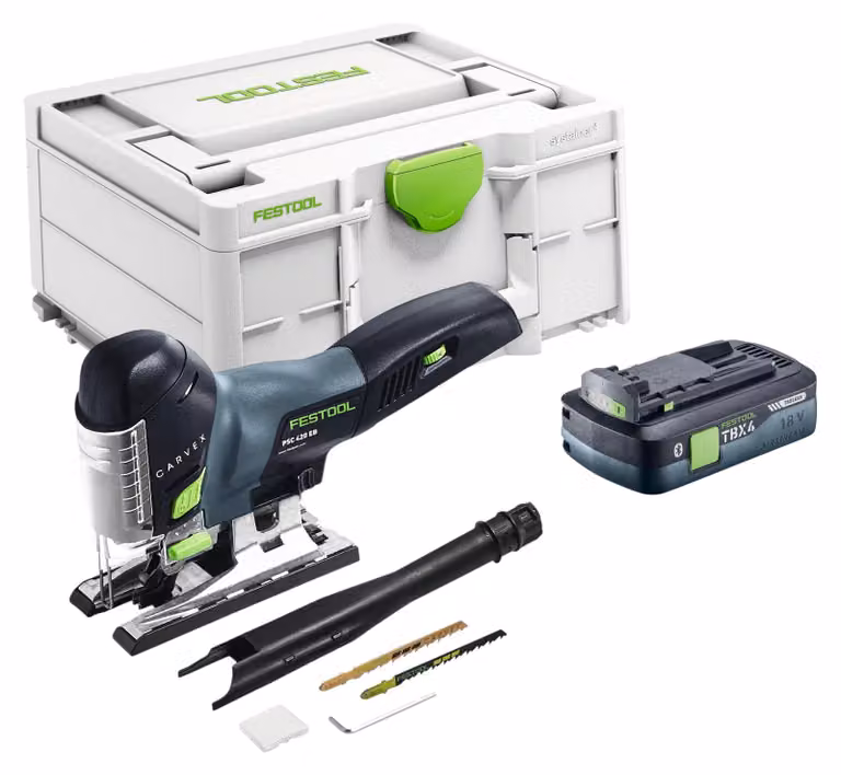Seghetto alternativo a batteria Festool PSC 420 EB-Basic 18 V 120 mm Brushless + 1x batteria 4,0 Ah + Systainer - senza caricabatterie