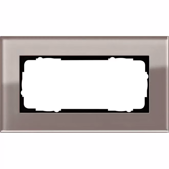 Gira 1002122 Cornice di copertura doppia senza barra centrale Gira Esprit Vetro Umbra