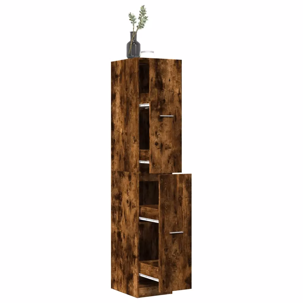 Armadietto da Farmacia a Parete vidaXL in Rovere Fumo, L/P/H: 30 x 41 x 174,5 cm