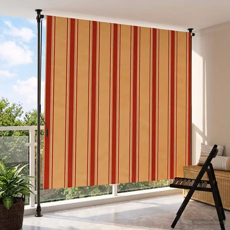 Tenda a rullo esterna vidaXL multicolore in poliestere e alluminio L: 150 cm, H: 275 cm