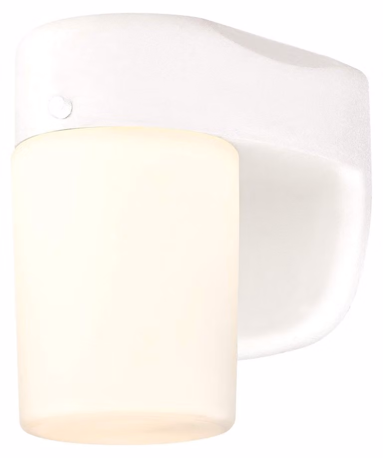 Lampada da parete esterna a LED, dimmerabile, bianca, con vetro opalino, 8W, 450 lumen