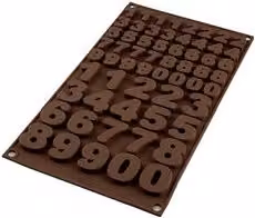 Stampo per cioccolatini rettangolare Silikomart in silicone marrone L: 35,5 cm, P: 18 cm
