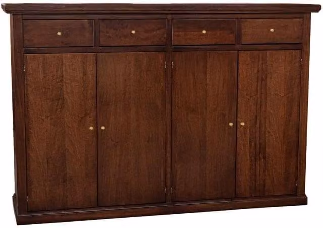 Madia credenza in legno stile arte povera Mobili 2G colore noce scuro L/P/H: 160 x 35 x 110 cm – 1