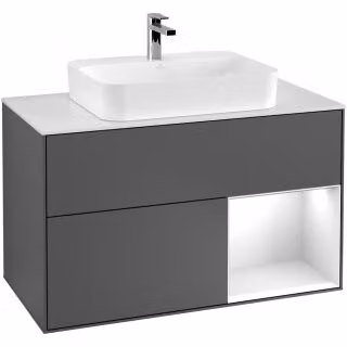 V&B vanity unit Finion 100, Pl b m, Reg re md bl. m Lac, Peo m
