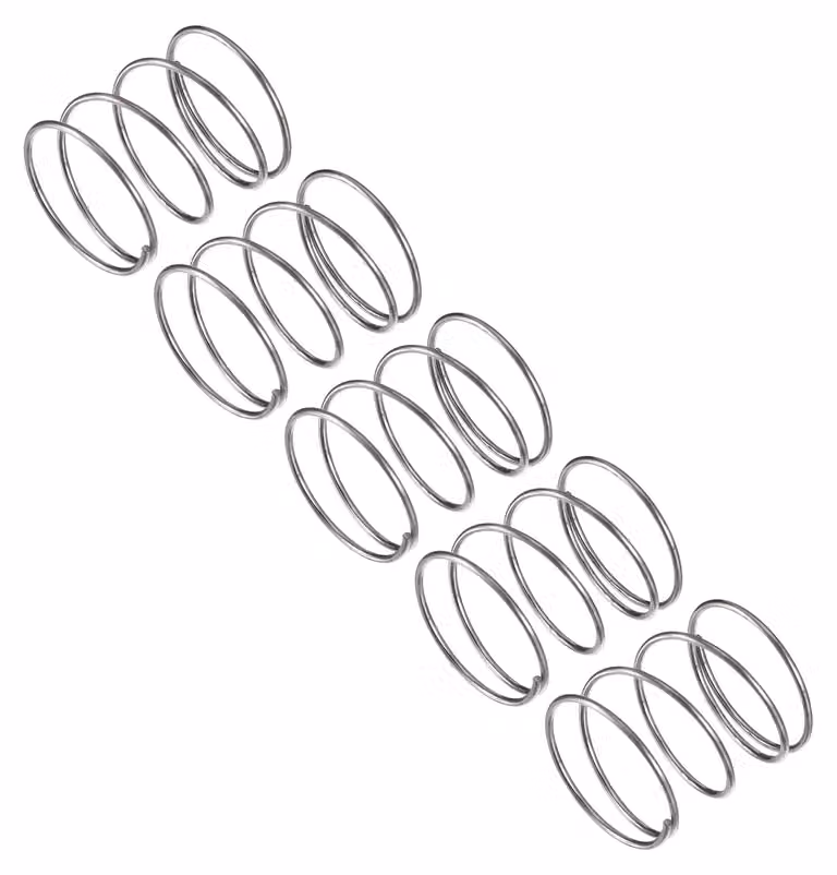Confezione da 5 molle a compressione, acciaio inossidabile 304, dimensioni 20x1x25 mm, colore argento