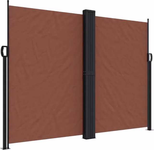Tenda da Sole | Tenda parasole Laterale Retrattile Marrone 180x600 cm
