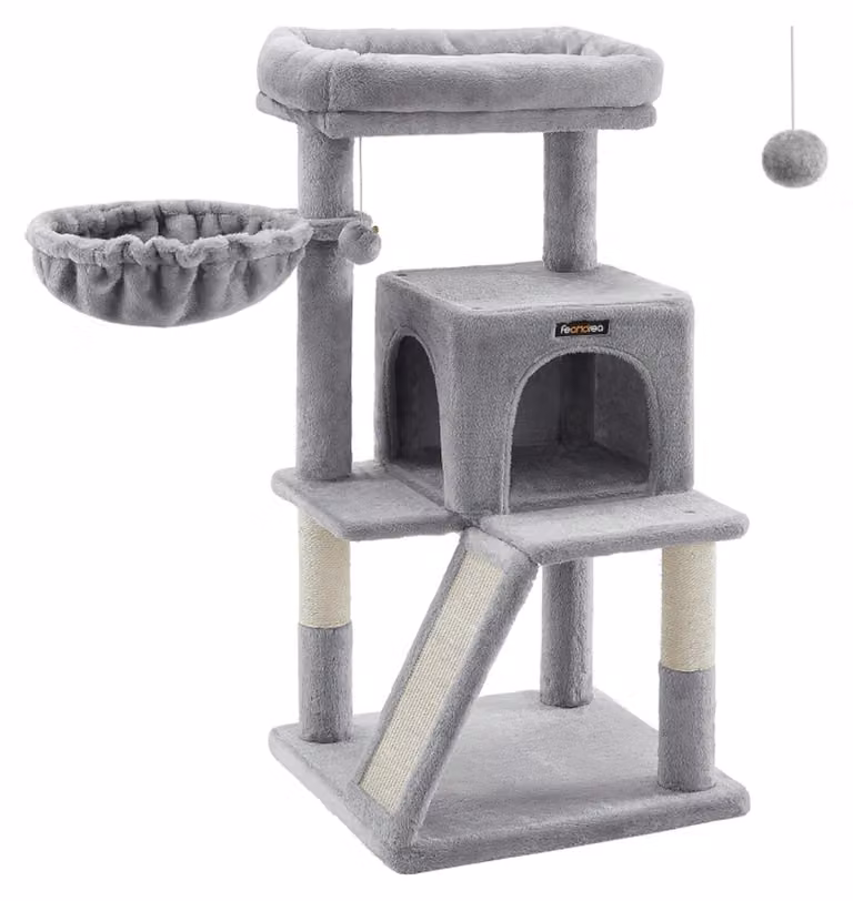 FEANDREA - Tiragraffi per gatti con piattaforma, grigio