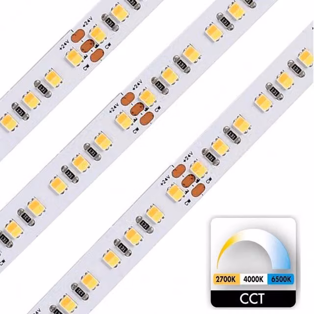 Striscia LED Trade Shop Traesio da 5 metri, 86W, CCT 2700K-6500K, Dimmerabile e Autoadesiva