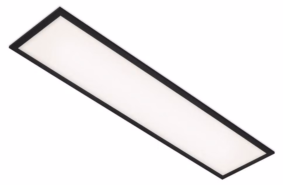BRILONER Pannello LED semplice, luce bianca neutra, nero, 100 x 25 x 6 cm