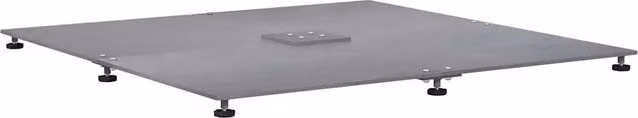 Base per ombrellone Aspetto legno grigio scuro 100 x 100 x 4 cm CFW6935930