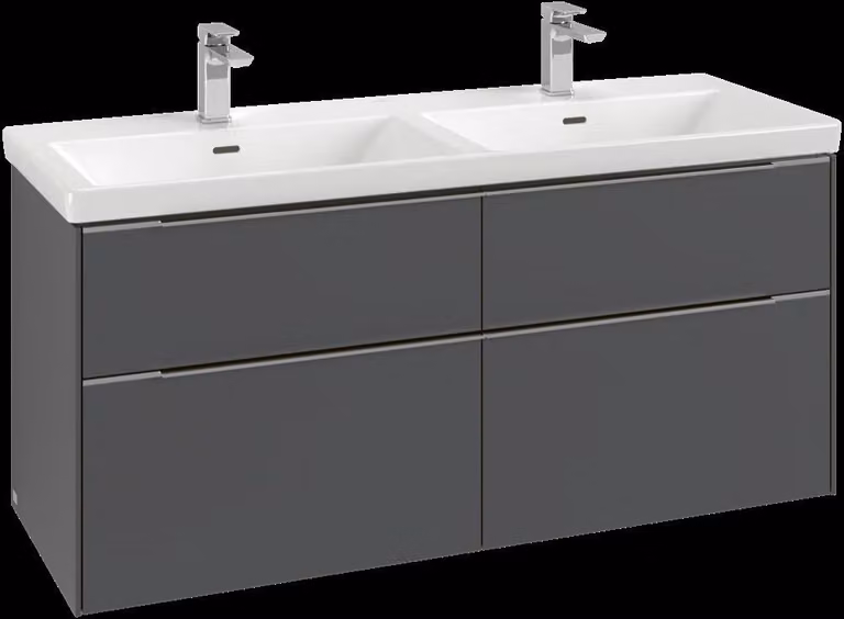 Villeroy & Boch Subway 3.0 armoire sous lavabo, 4 tiroirs, 1272x576x478mm, C56802AH, C56802AH