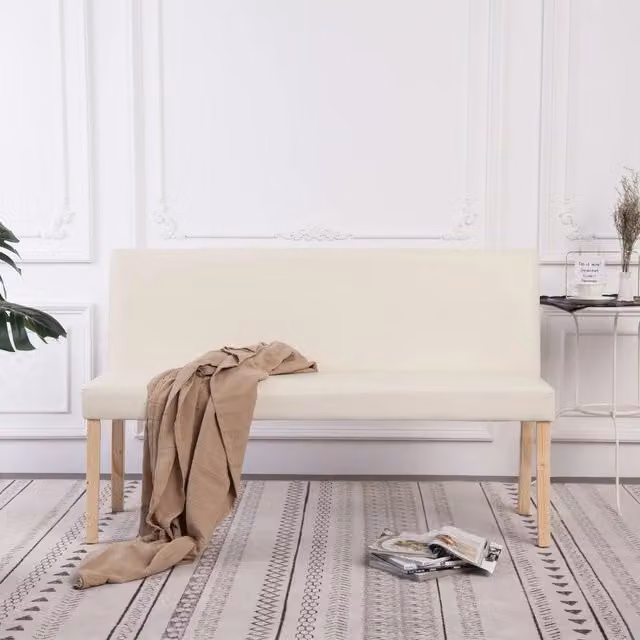Panca 139,5 cm Crema in Similpelle 281330