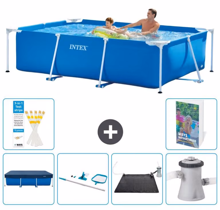 Piscina fuori terra rettangolare - 260x160x65 cm - composta da 5 elementi, modello S67