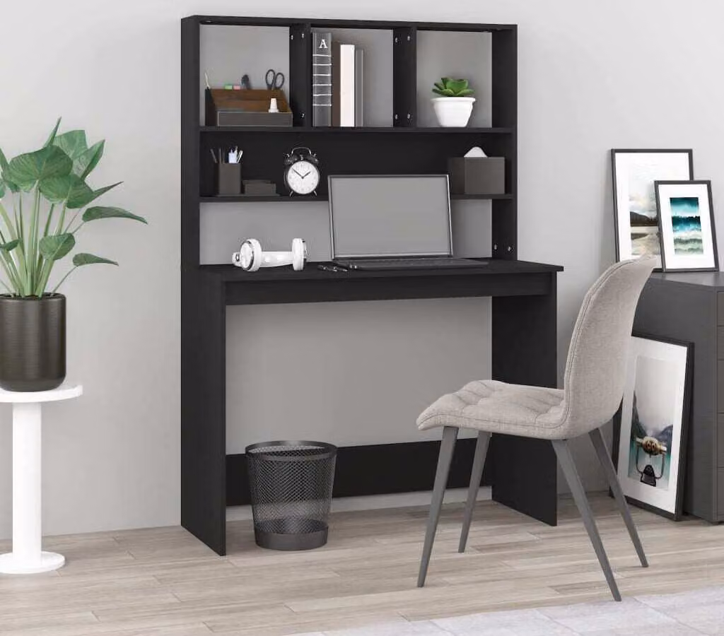 Maison Exclusive - Scrivania con scaffale Nero 102x45x148 cm Materiale ligneo