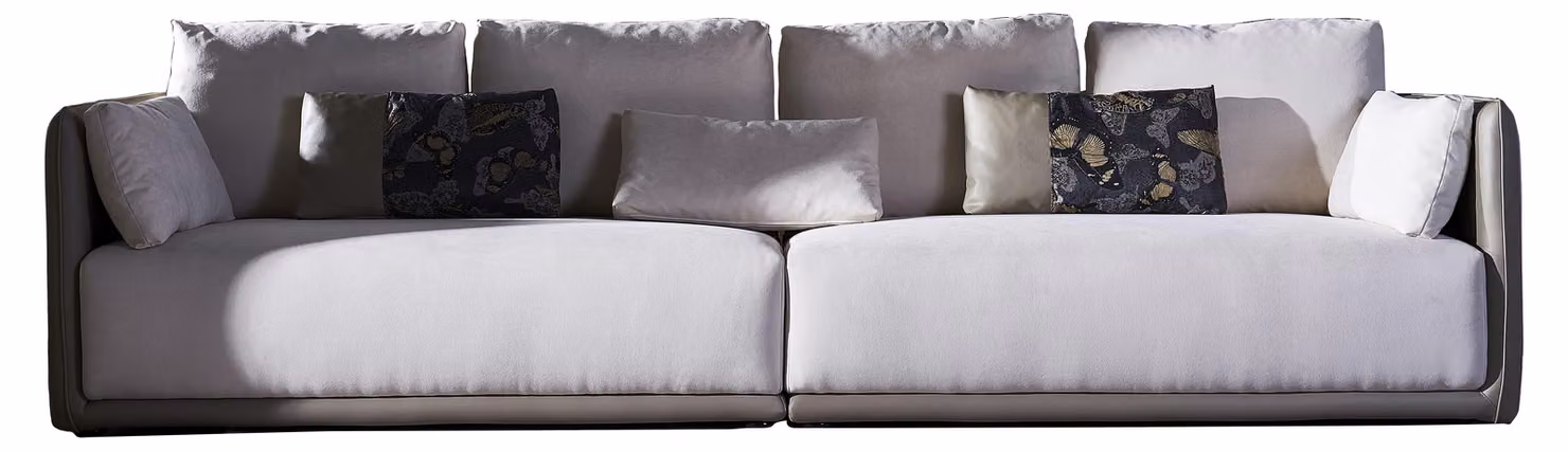 Moderne Fünfsitzer Couch Polster Design Sofa 5er Sitz Sofas Zimmer Möbel XXL