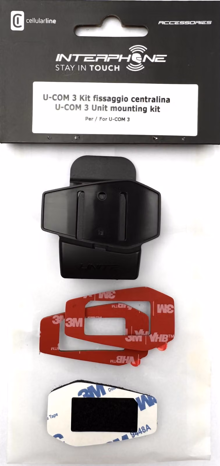 Interfono Cellularline per U-com 3 Kit di riparazione interfono Rosso  Rosso Taglia unica