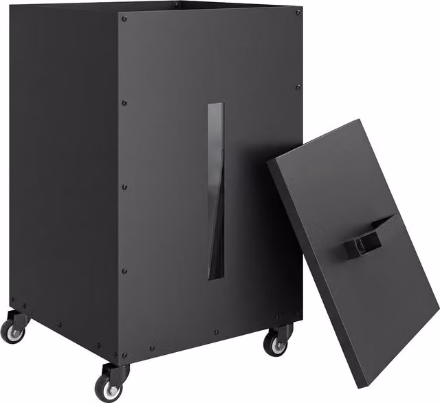 Outsunny Contenitore Per Pellet 30kg Con Ruote E Setaccio Nero   Aosom Italy