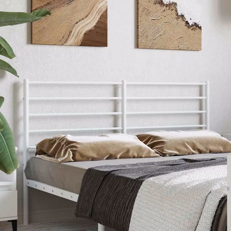 Testiera di ricambio vidaXL in metallo bianco laccato per letto 160x200 cm