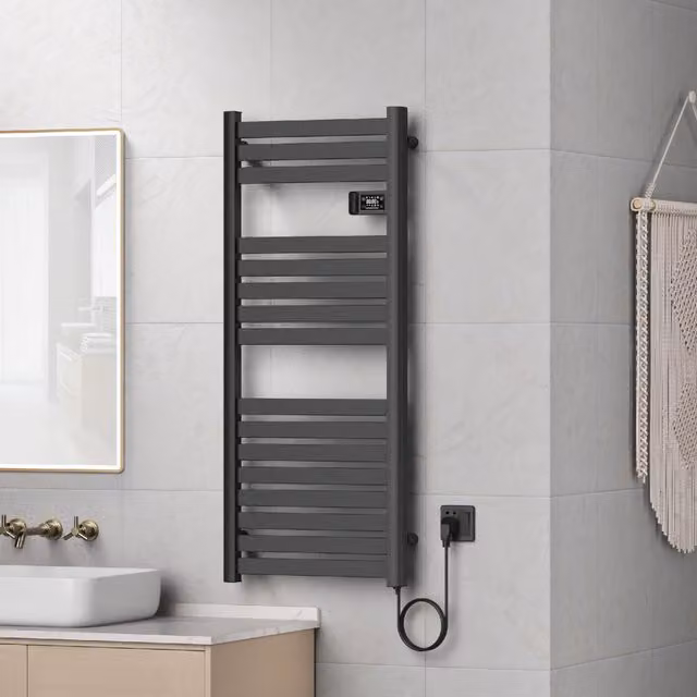 Scaldasalviette Elettrico Ringebu 120 x 50 cm 500 W Nero pro.tec
