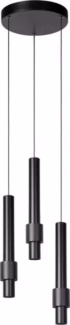 Lampada a sospensione Lucide Margary LED 3 luci nera