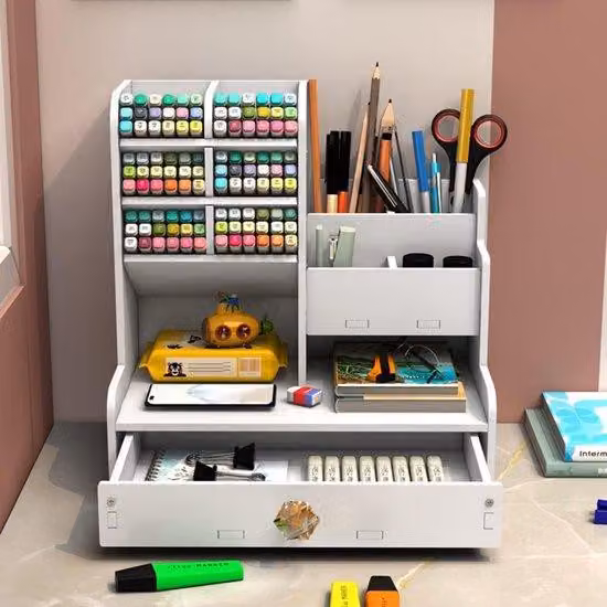 Organizer da ufficio - Contenitore organizzativo da ufficio 15 x 25 x 25 cm