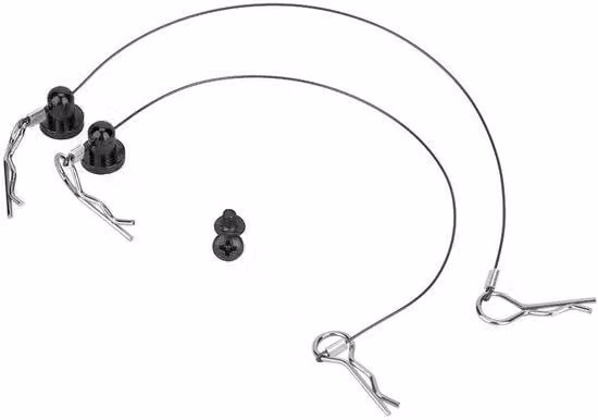 Clip metallico per auto radiocomandate - confezione da 2 - lunghezza 160 mm - colore nero - compatibile con Traxxas/Axial