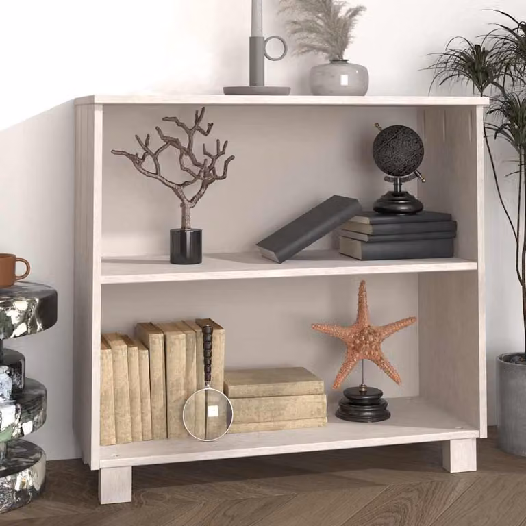 Credenza moderna vidaXL HAMAR in legno di pino bianco L/P/H: 85 x 35 x 80 cm