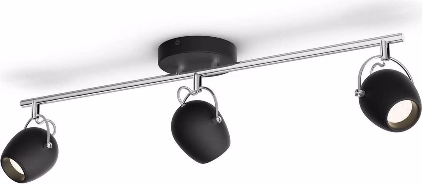 Philips Plafoniera LED Rivano con tre spot 3x4,3W