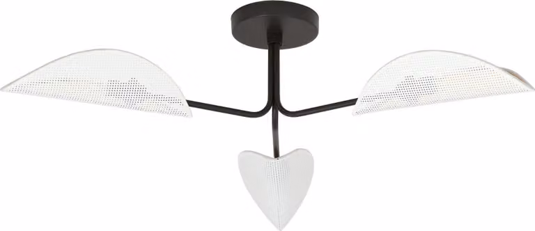 Lampada da soffitto GOMEZ bianco-nero-oro 3xE14x10W in metallo, dimensioni: 20x87x87 cm, IP20, Emibig