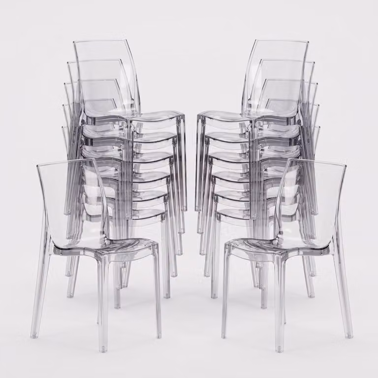 16 sedie Sedia da cucina Sedia da pranzo Sedia da pranzo Grand Soleil Femme Fatale - Trasparente