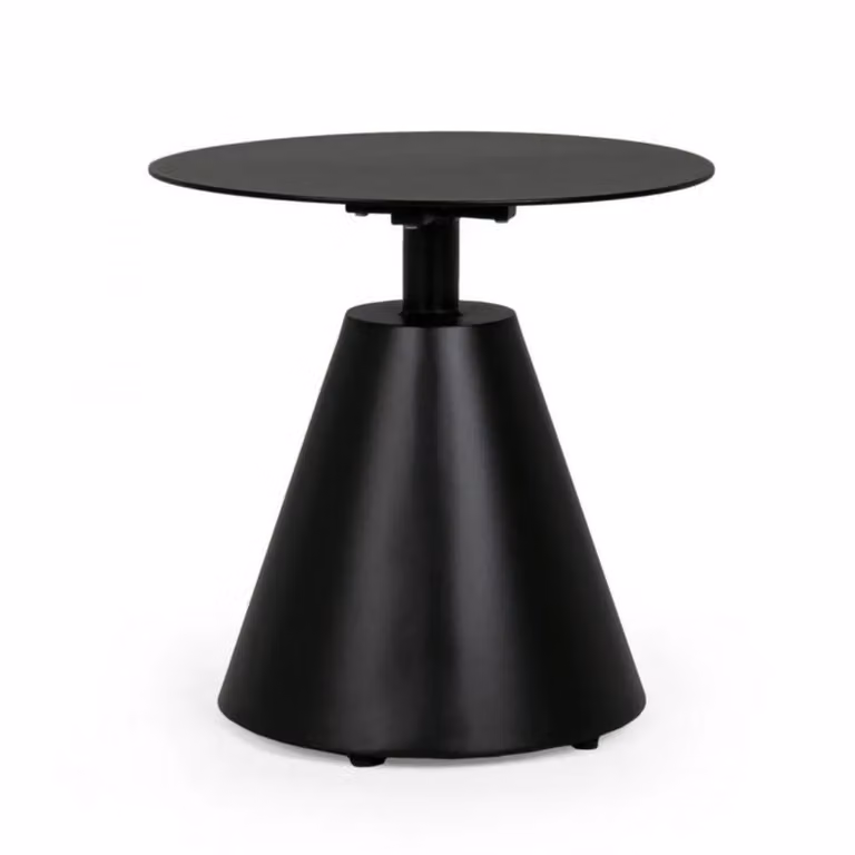 Tavolino rotondo ALOHA in alluminio nero