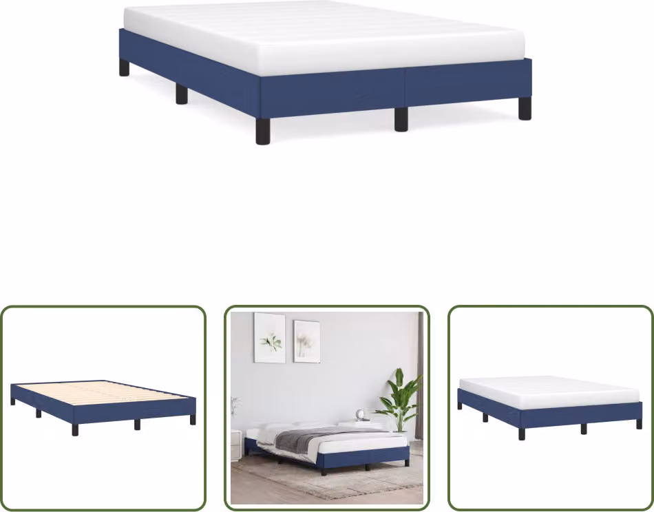 The Living Store Rete da letto blu 120x190 cm Tessuto