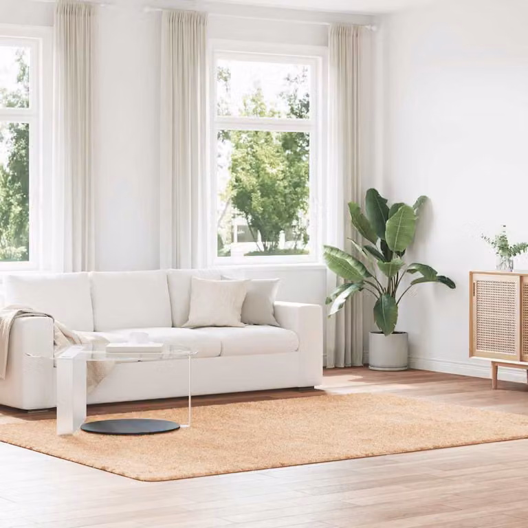 Tappeto Shaggy a Pelo Lungo vidaXL NAVARRA Beige L: 200 cm, P: 290 cm in poliestere