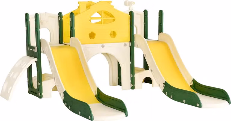 Lussuoso set da gioco 7 in 1 con scivolo - Telaio per arrampicarsi, telescopio, tunnel e portaoggetti - Per bambini e bambini piccoli - Per interni ed esterni
