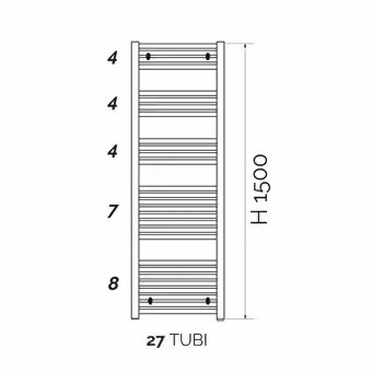 Termoarredo Kalura Aton bianco L: 150 cm, P: 60 cm – 2