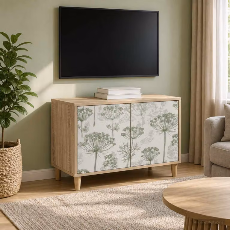 Mobile TV vidaXL GOTHA in legno ingegnerizzato color marrone L: 69 cm, P: 33 cm, H: 50 cm