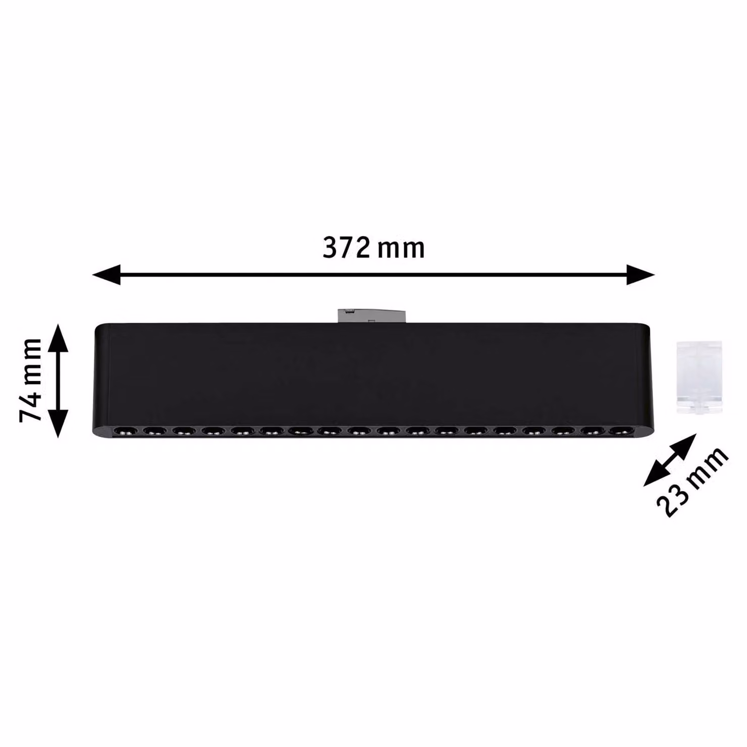 Paulmann Lampada da binario a LED URail Zelos, nera, 4.000 K, 37 cm dimmerabile, Nero, Soggiorno / Sala da pranzo, Alluminio, Moderno