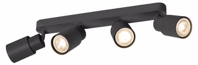 SLV PURI 2.0 Tubo, plafoniera da parete e soffitto, lungo, 4 x max. 6W GU10, nero 1008344