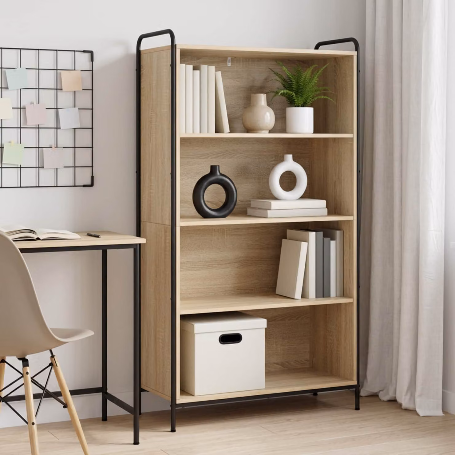 vidaXL Armadio per Libri 55,5 x 33 x 174 cm Legno ingegnerizzato