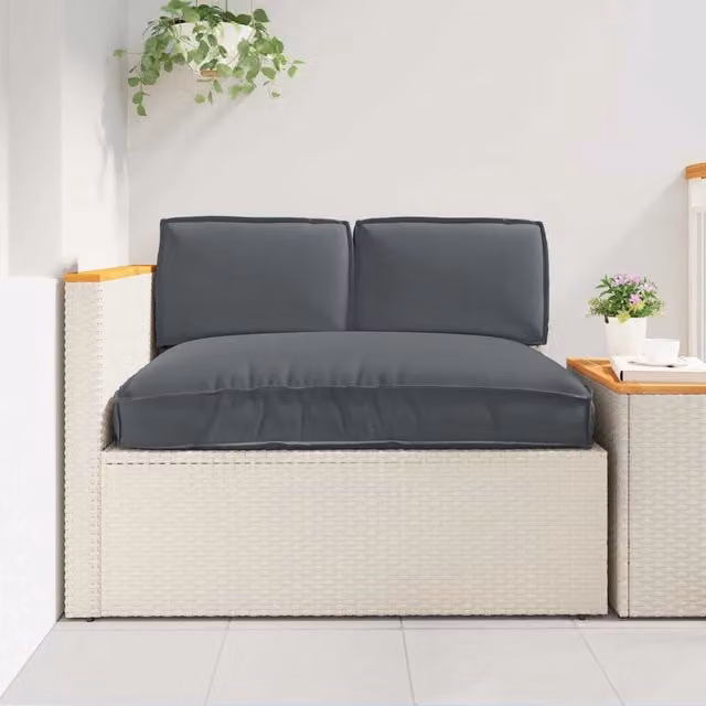 Set di 3 cuscini rettangolari in tessuto Oxford color antracite vidaXL L/P/H: 120 x 80 x 52 cm – 1