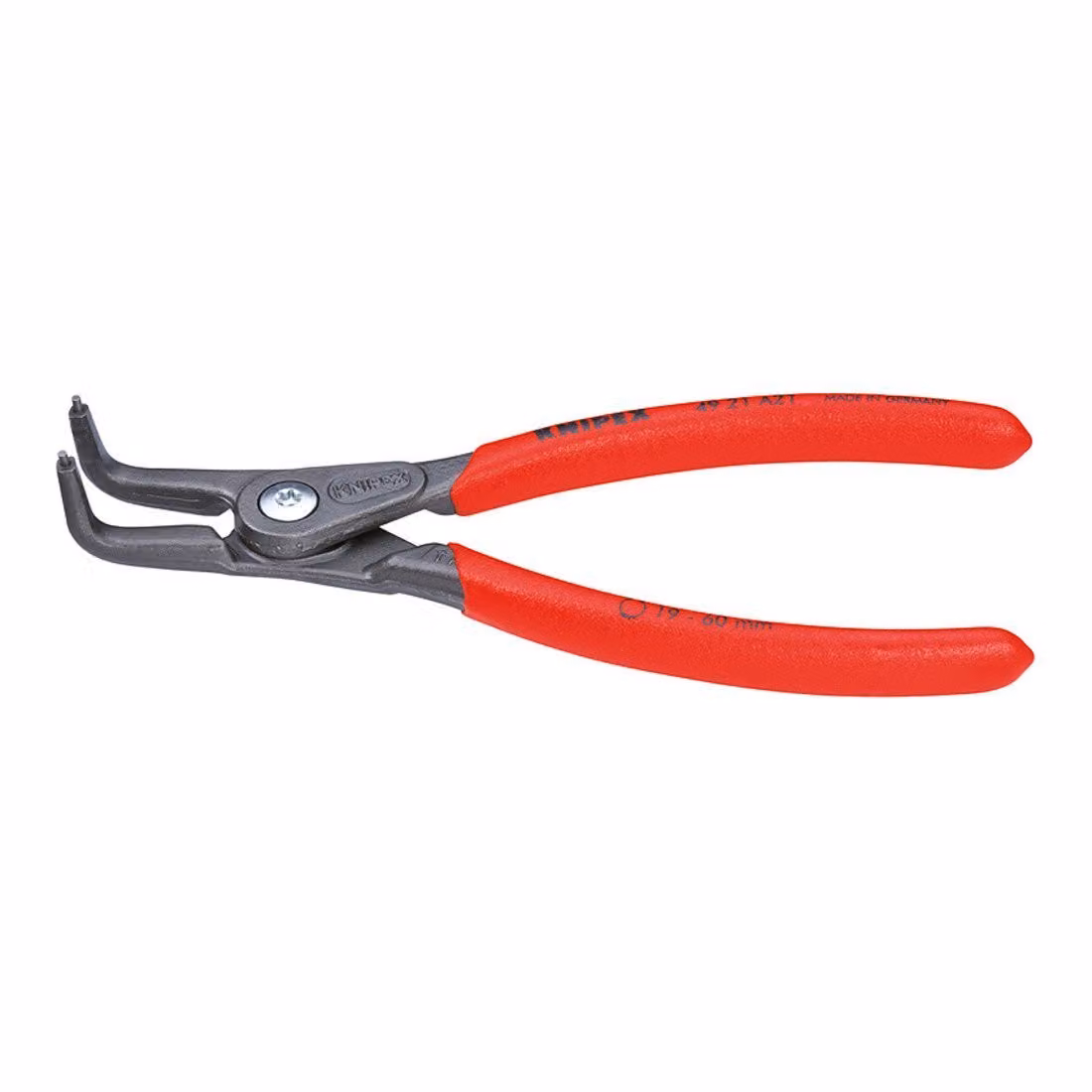 Pinza per anelli di sicurezza piegata A21 con molla, Knipex | 4003773048831