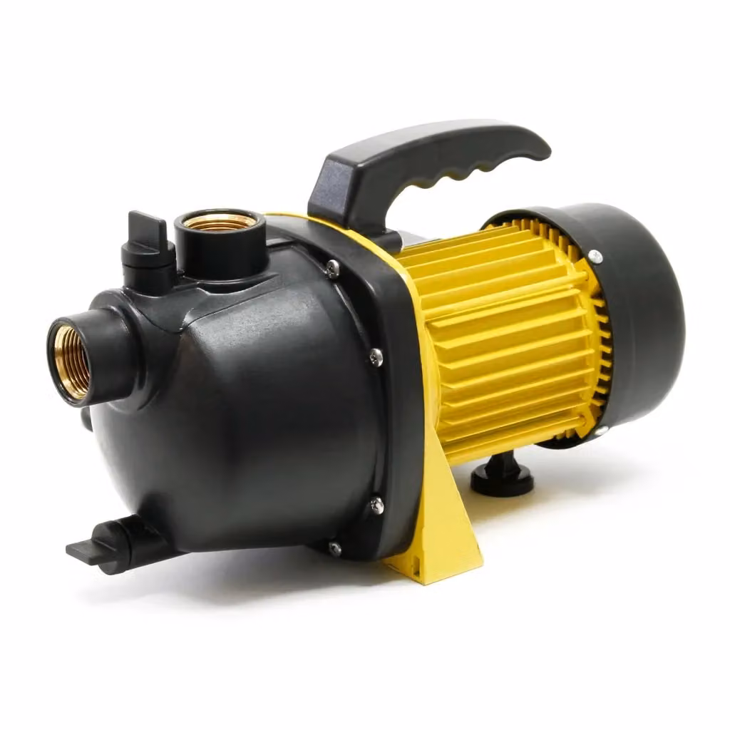 Pompa da giardino gialla Senza Marca con portata 2800 litri all'ora e potenza 600 watt per laghetto e acqua piovana – 2
