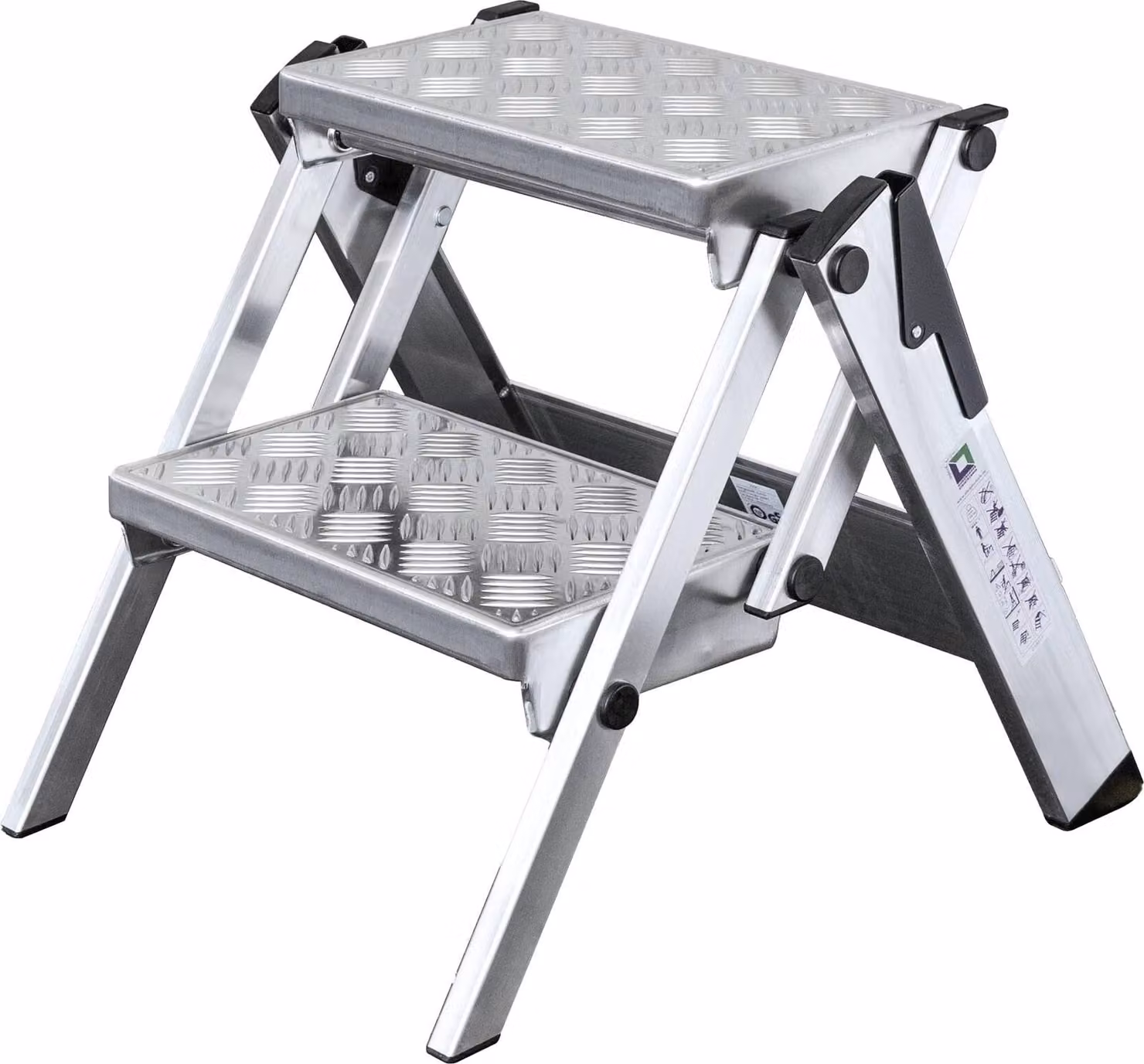 Gradino compatto in alluminio ML, a 2 gradini