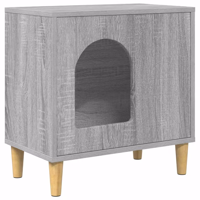 Casa per Gatti Grigio Sonoma 51 x 30 x 52 cm Legno multistrato