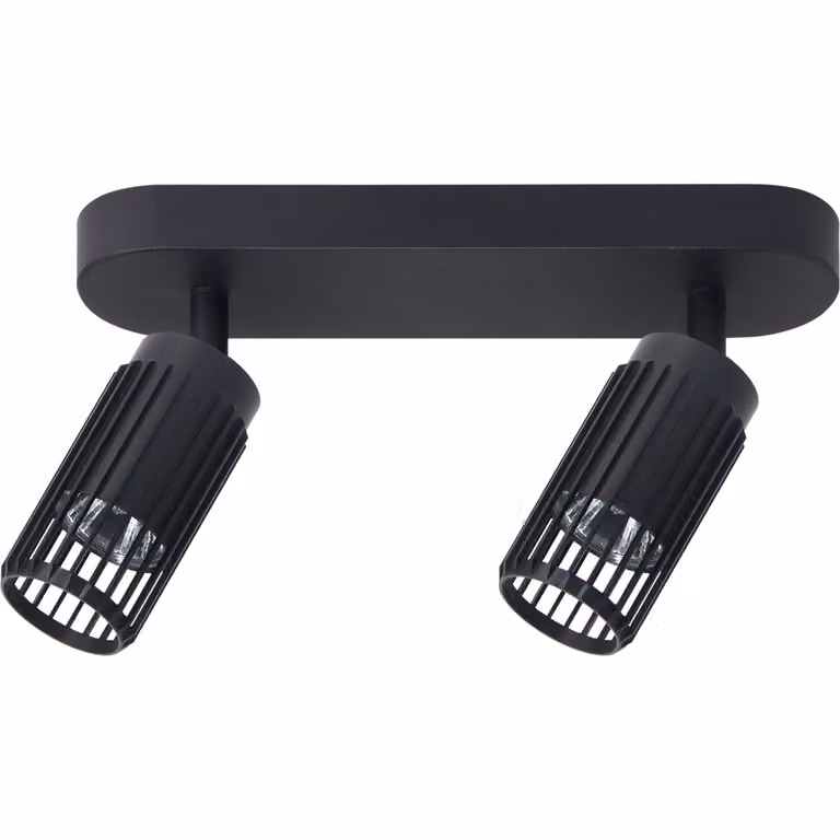 Striscia a soffitto due faretti neri VERTICAL 2xGU10 8W Milagro