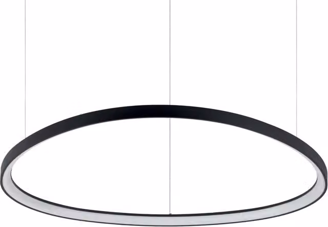 Lampada a Sospensione Gemini Led 78W Luce Naturale Nero Altezza Regolabile Ideal Lux