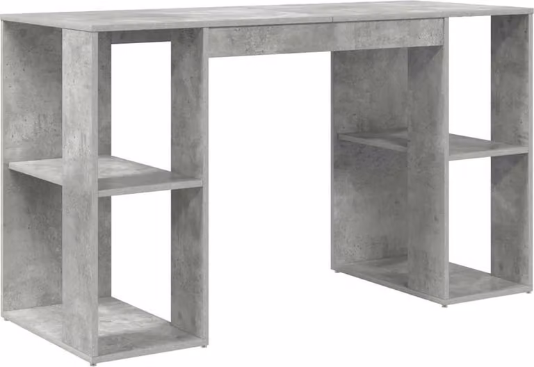Scrivania Grigio cemento 130 x 50.5 x 75 cm Legno multistrato