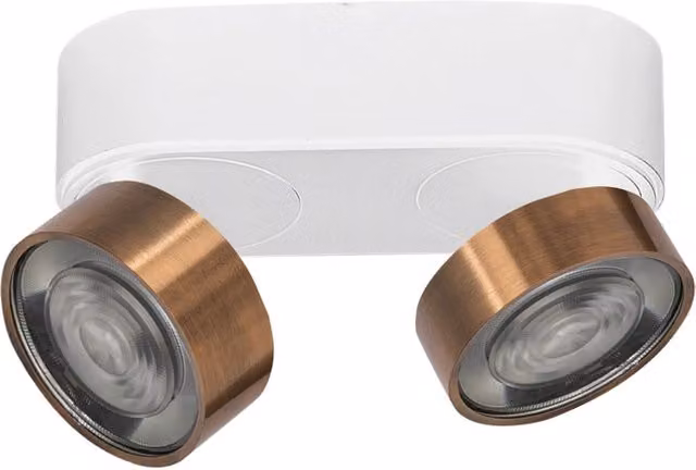 Hole Applique e Plafoniera LED 13W 3000K CRI90 Bianco/Rame - Lampada da soffitto e parete in alluminio pressofuso - Rossini Illuminazione