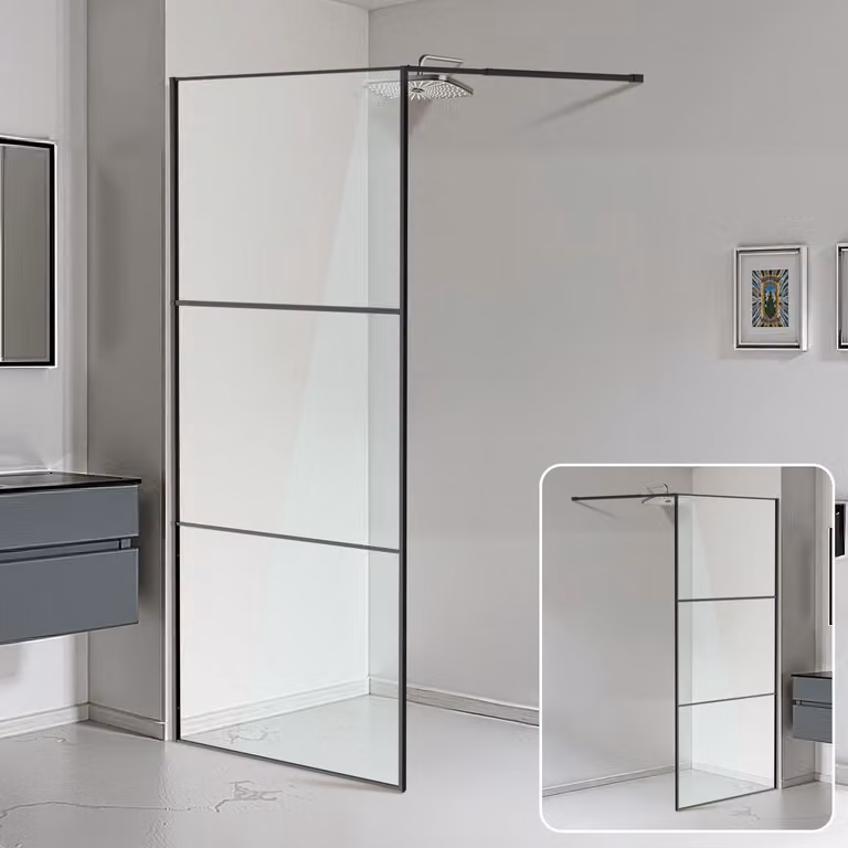 Cabina doccia Izrielar 100X200cm schermo doccia per cabina doccia ESG vetro di sicurezza 5mm nero